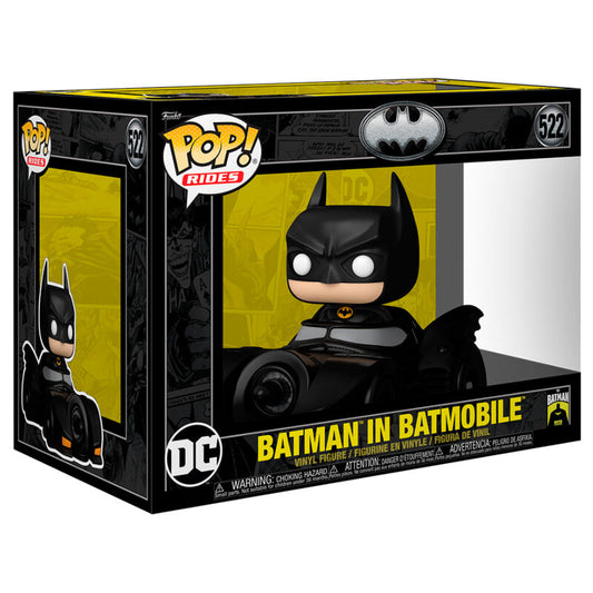 Figura POP Rides Deluxe DC Comics Batman en Batmóvil