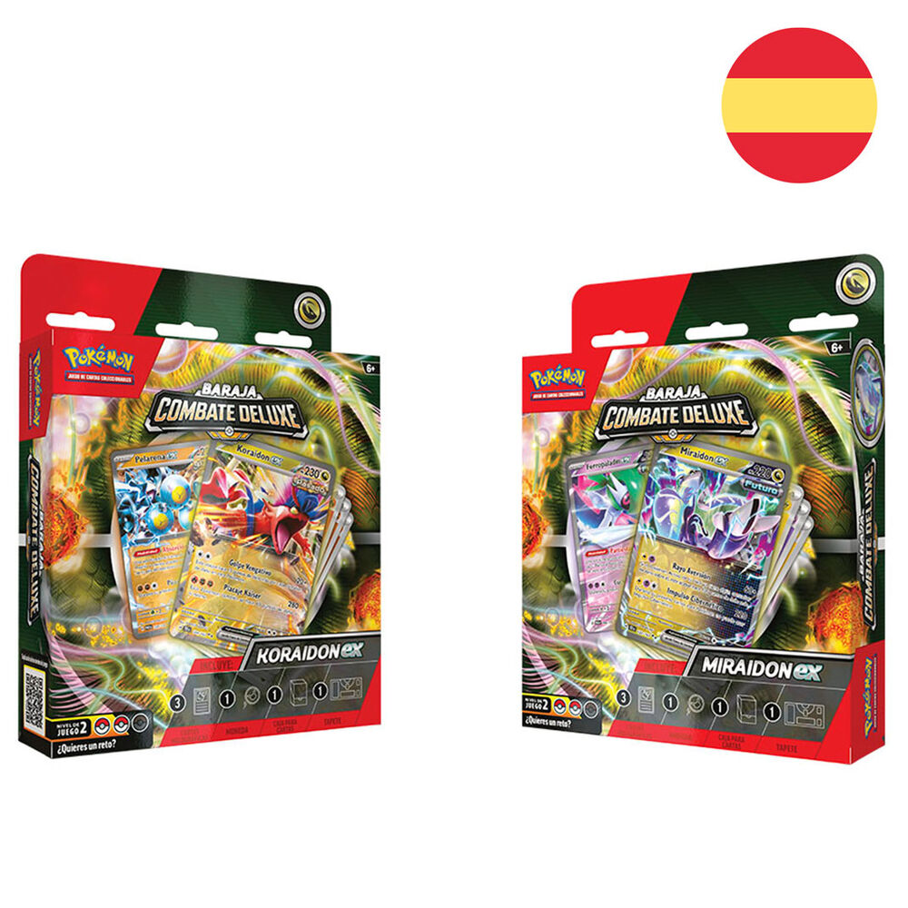 koraidon & miraidon pokemon card deck (spanish assortment)