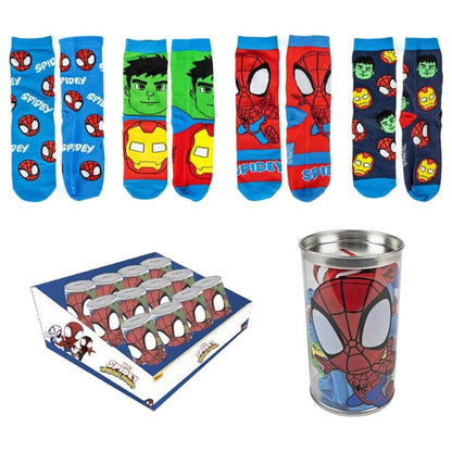 piggy bank for 4 pairs of spidey marvel socks