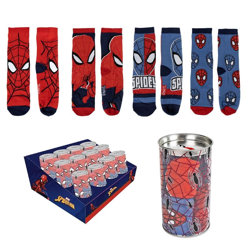 piggy bank for 4 pairs of spiderman marvel socks