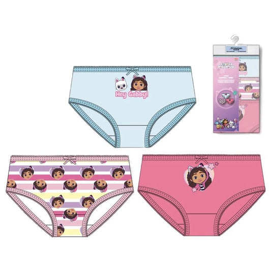blister pack of 3 panties from gabby's dollhouse (assorted)