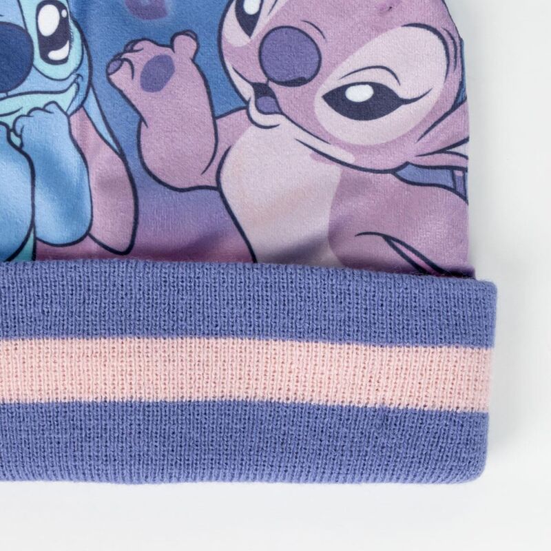 Ensemble Disney Stitch pour enfants : bonnet gants cache cou
