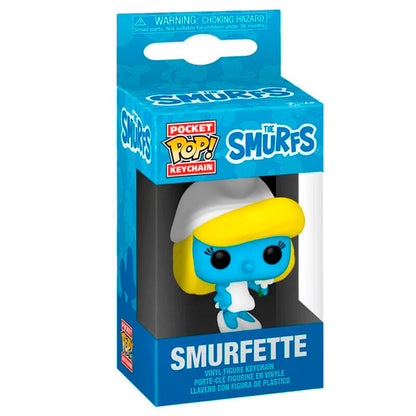 pocket pop the smurfs smurfette keychain