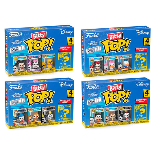 Confezione blister da 4 statuette Bitty POP Disney Classic assortite