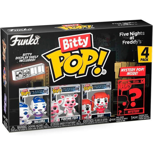 Blister z 4 figurkami Bitty POP Five Nights at Freddys w różnych kolorach