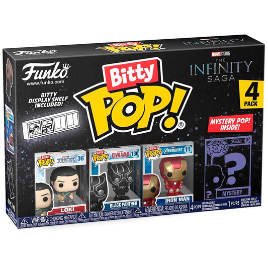 Blisterpackung mit 4 Bitty POP Marvel Avengers Figuren (sortiert)