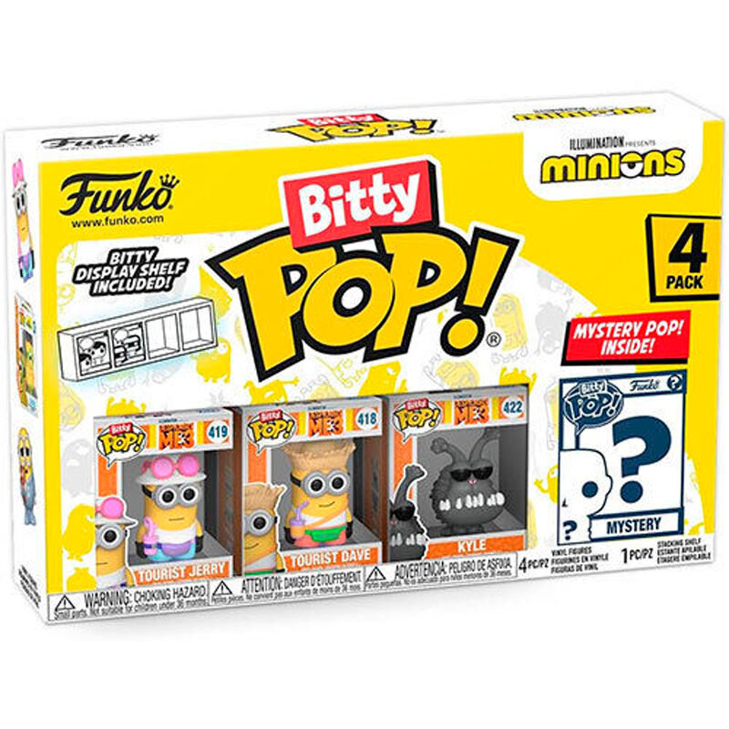 Opakowanie blistrowe zawierające 4 figurki Bitty POP Minionki (różne kolory)