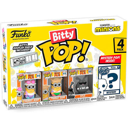 Opakowanie blistrowe zawierające 4 figurki Bitty POP Minionki (różne kolory)