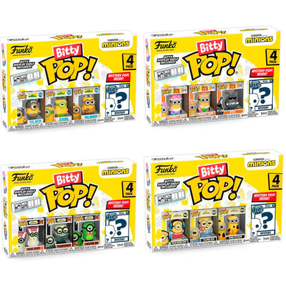 Opakowanie blistrowe zawierające 4 figurki Bitty POP Minionki (różne kolory)