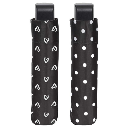 manual folding umbrella  black and white  54cm  assorted