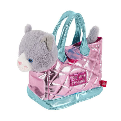 handbag  coco pink cat plush toy 28cm