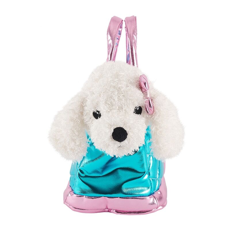 Handtasche + Didi blauer Plüschhund 28 cm