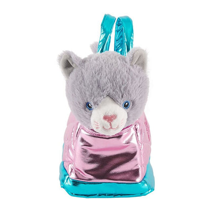 Bolsa + Pelúcia Gato Rosa Coco 28cm