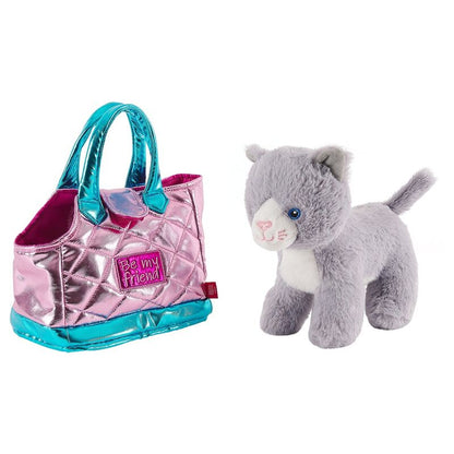 Bolsa + Pelúcia Gato Rosa Coco 28cm