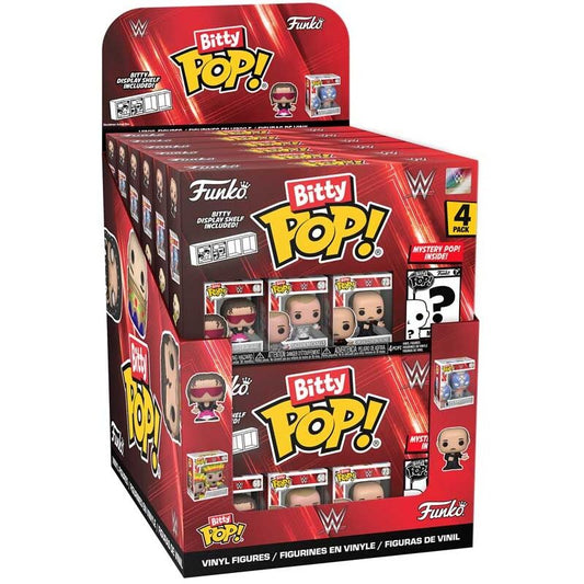 blister pack of 4 bitty pop wwe figures (assorted)