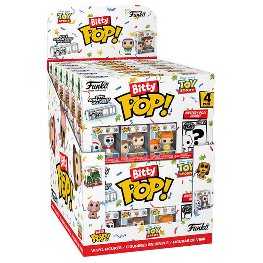 blister pack of 4 bitty pop disney pixar toy story figures (assorted)
