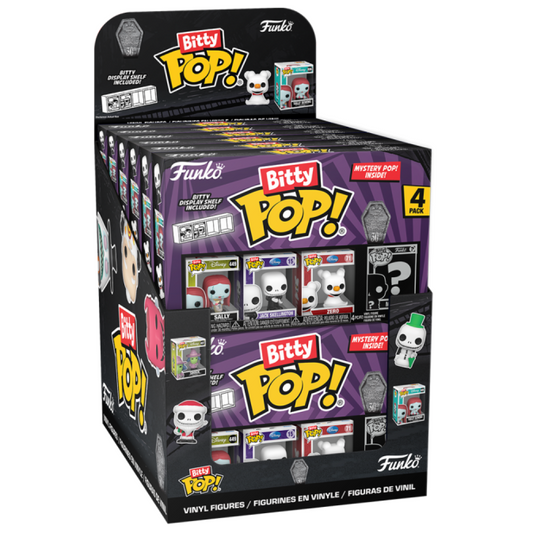 blister pack of 4 bitty pop disney nightmare before christmas figures (assorted)