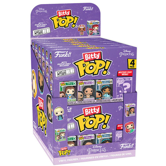 Confezione blister da 4 statuette Bitty POP delle Principesse Disney (assortite)