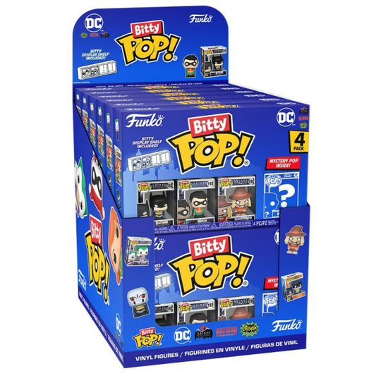 blister pack of 4 bitty pop dc comics figures (assorted)
