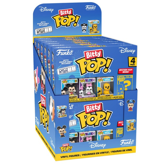 blister pack of 4 assorted disney classic bitty pop figures