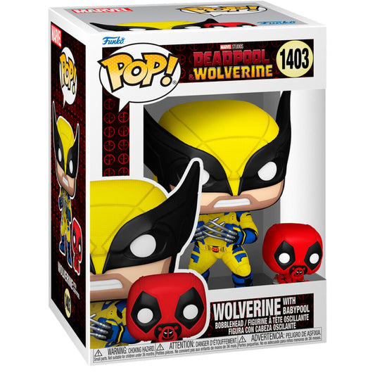 Figura POP Marvel Deadpool e Wolverine Wolverine con Babypool