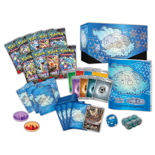 Estojo de Treinador Elite Coroa Astral Escarlate e Roxa Pokémon Espanhol