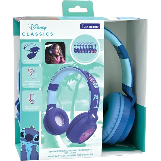 disney stitch light up bluetooth wireless headphones