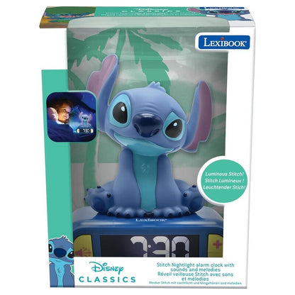 Sveglia digitale 3D di Stitch della Disney con luci e suoni