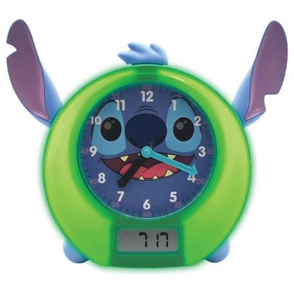Relógio educativo com contação de histórias e luzes Stitch Disney (em inglês)