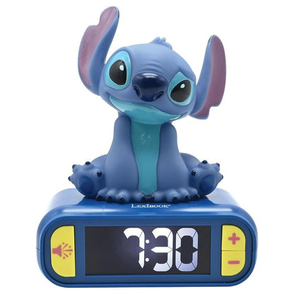 3d digital stitch disney alarm clock with light and sound