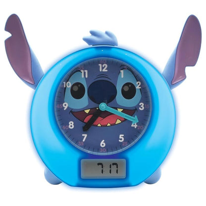 Relógio educativo com contação de histórias e luzes Stitch Disney (em inglês)