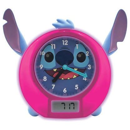 Relógio educativo com contação de histórias e luzes Stitch Disney (em inglês)