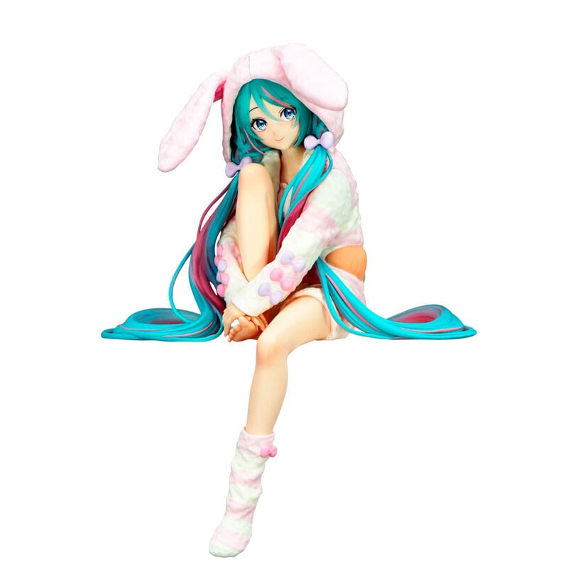 Figure Noodle Stopper Hatsune Miku Rabbit Ear Hood Pajama Hatsune Miku 14cm