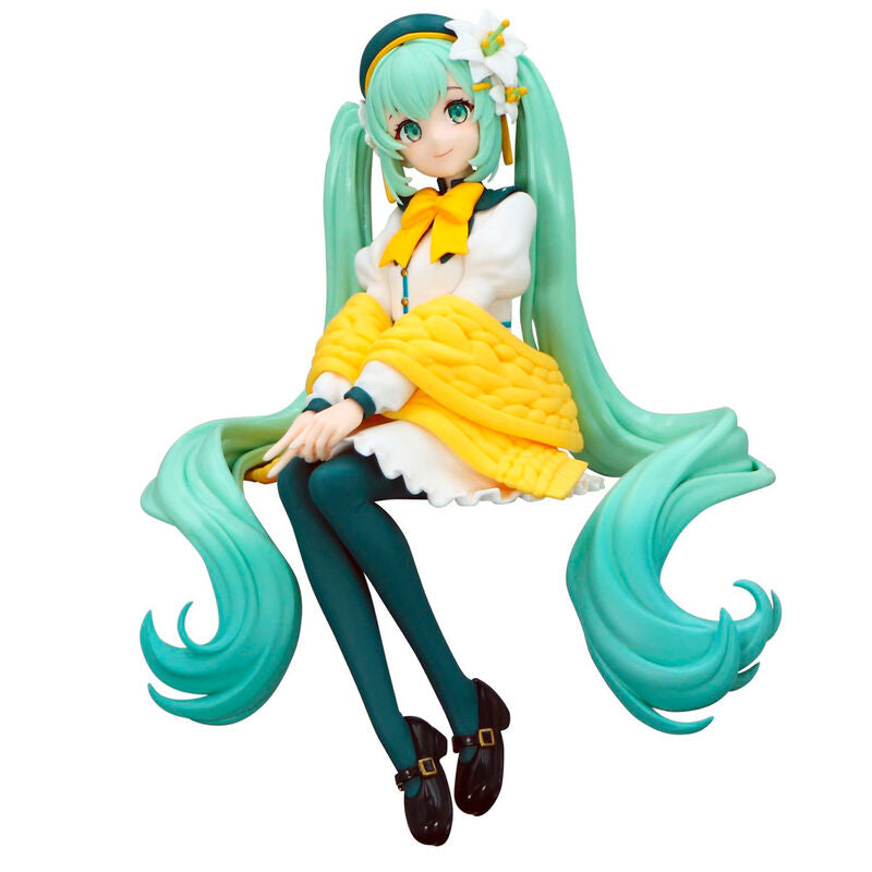 figure noodle stopper hatsune miku flower fairy lily white hatsune miku 14cm