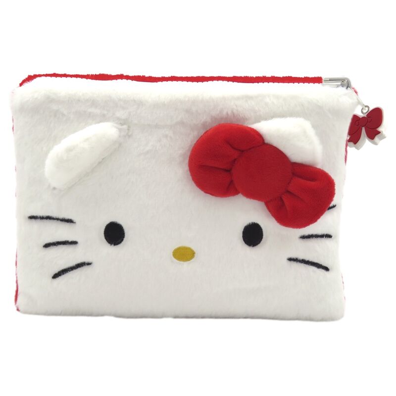 kuromi hello kitty reversible plush toiletry bag
