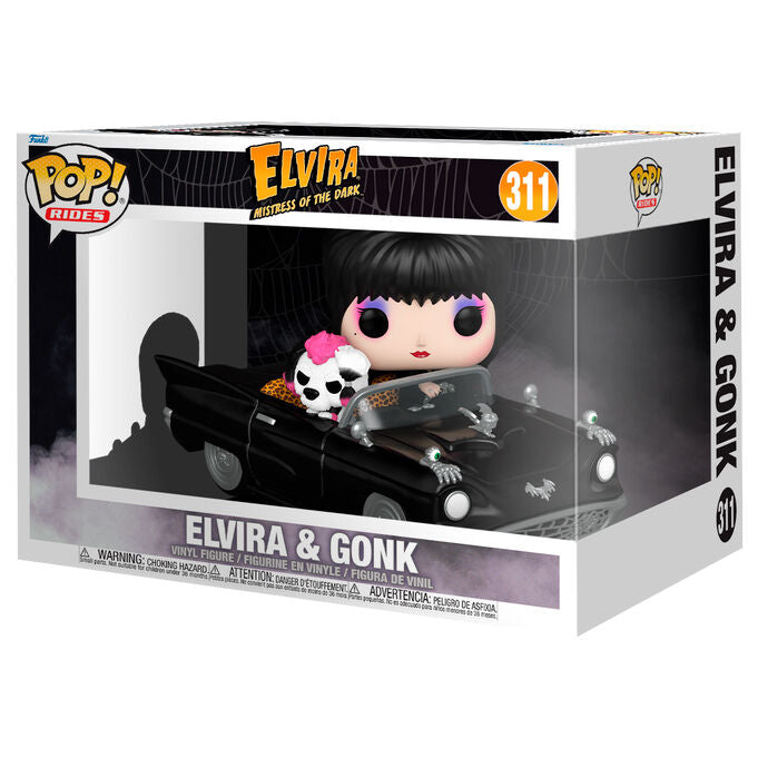 Figura POP Rides Deluxe Elvira la Señora de la Oscuridad Elvira y Gonk