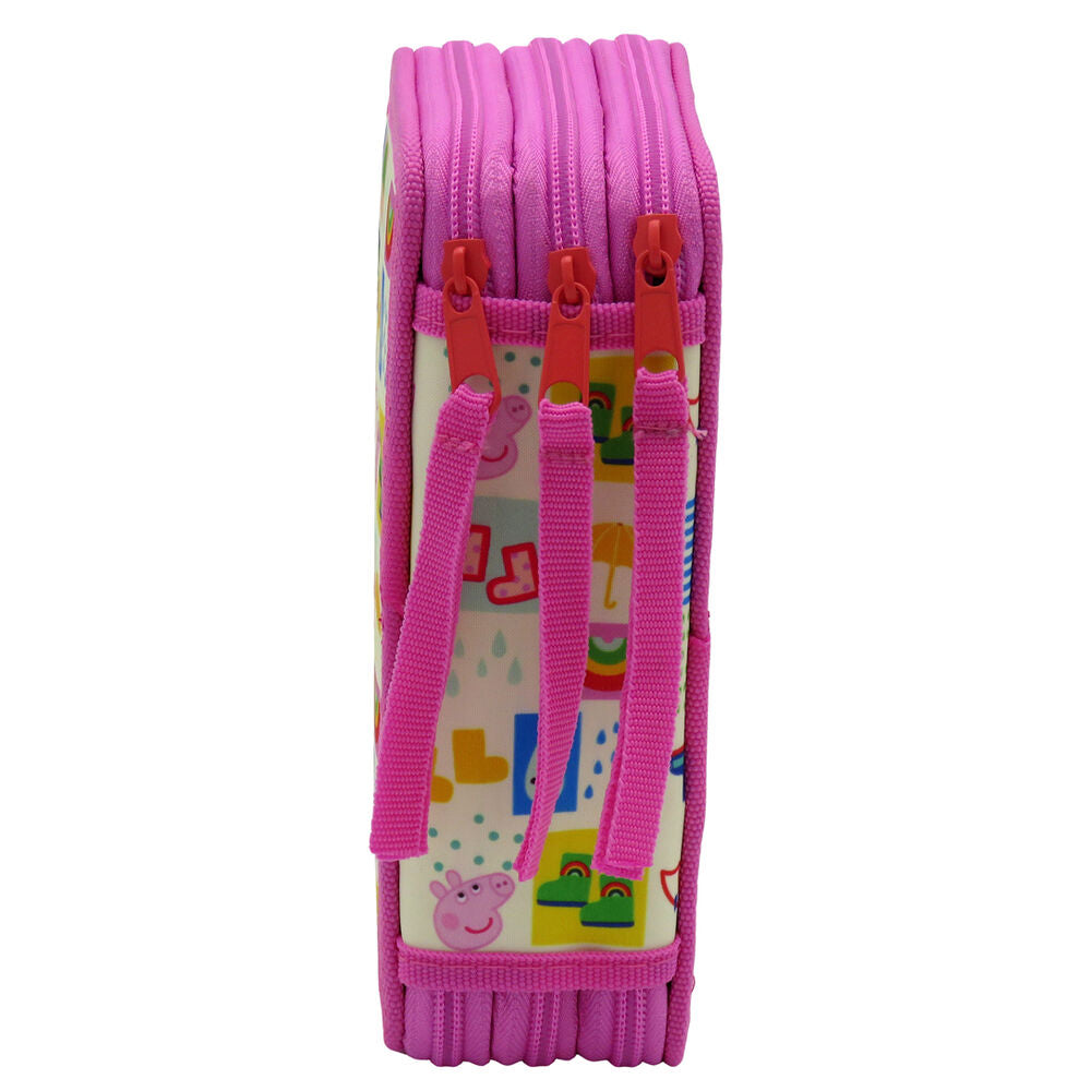 Astuccio triplo completo di Peppa Pig