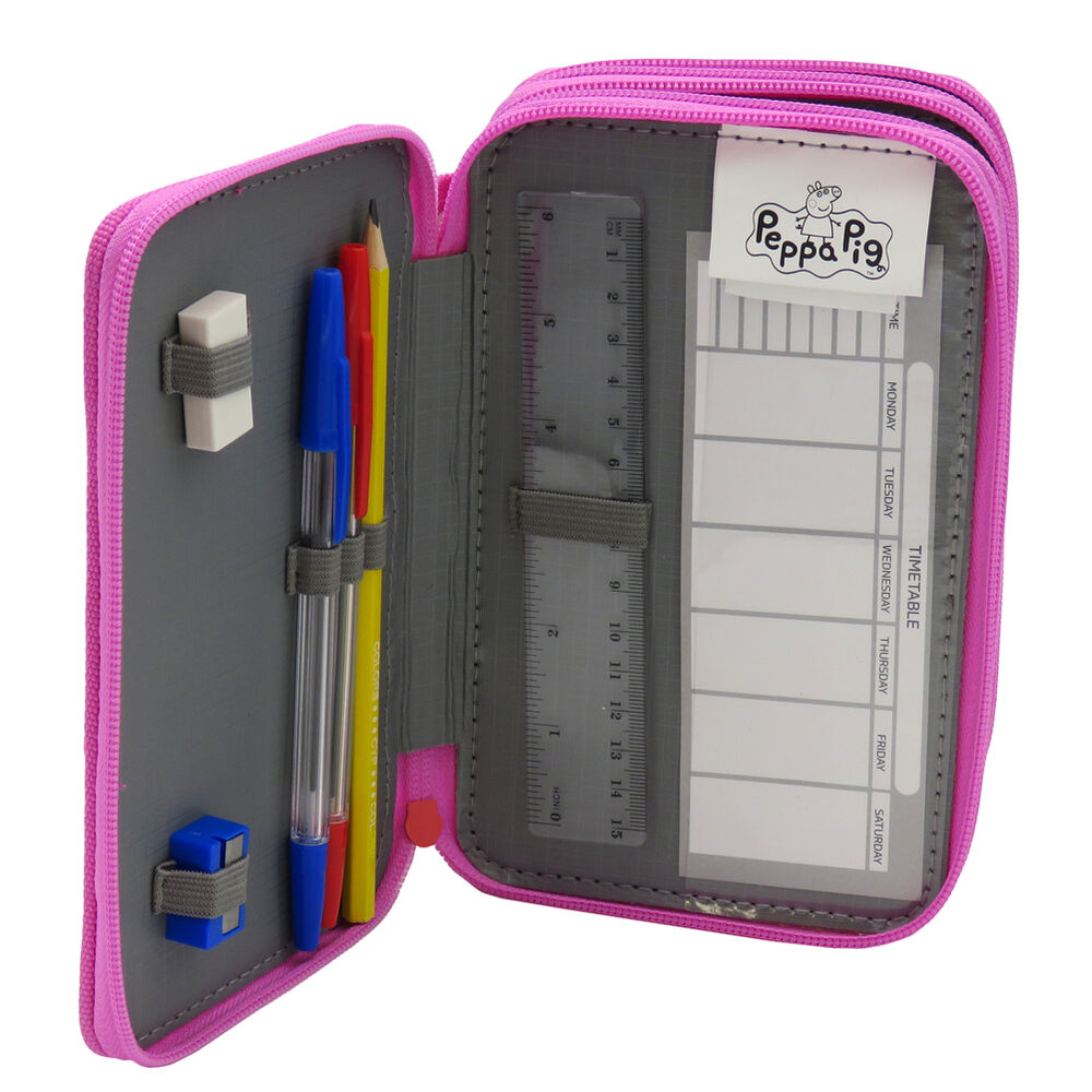 Astuccio triplo completo di Peppa Pig