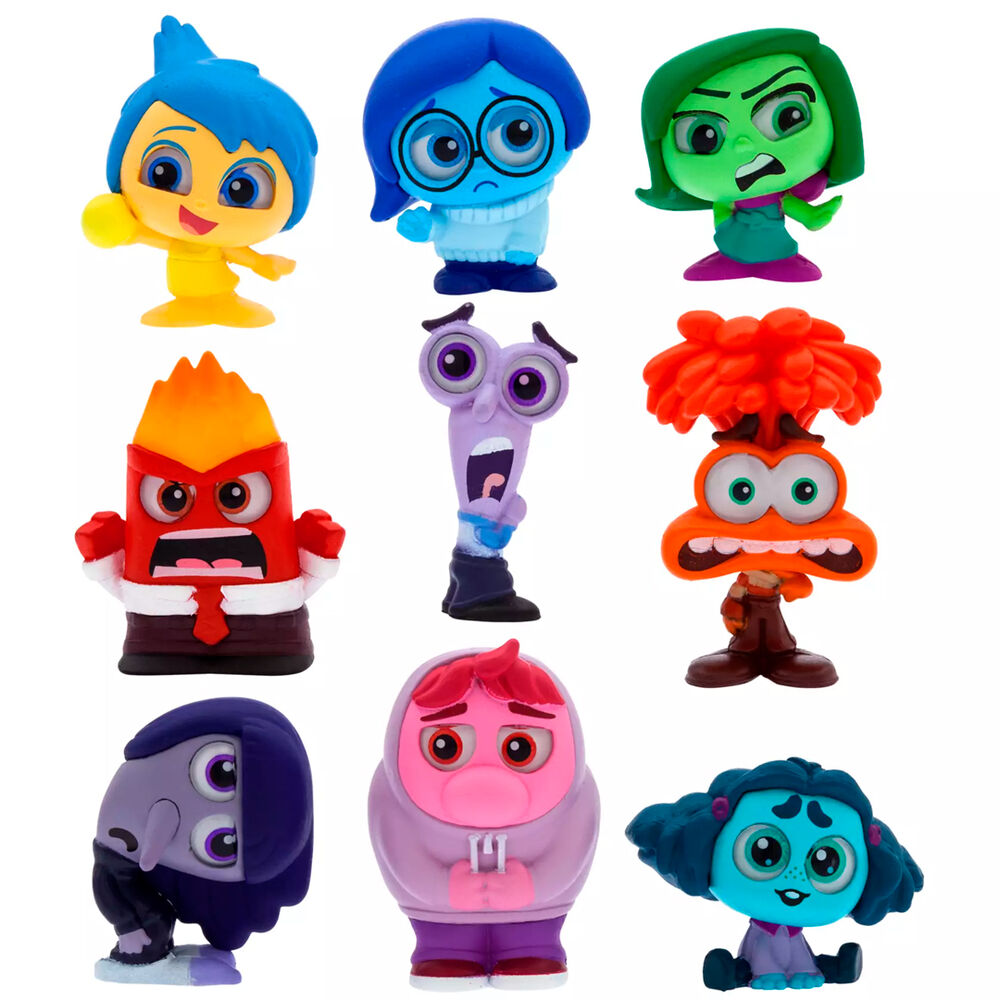 set of 9 inside out 2 doorables disney pixar figures  4cm