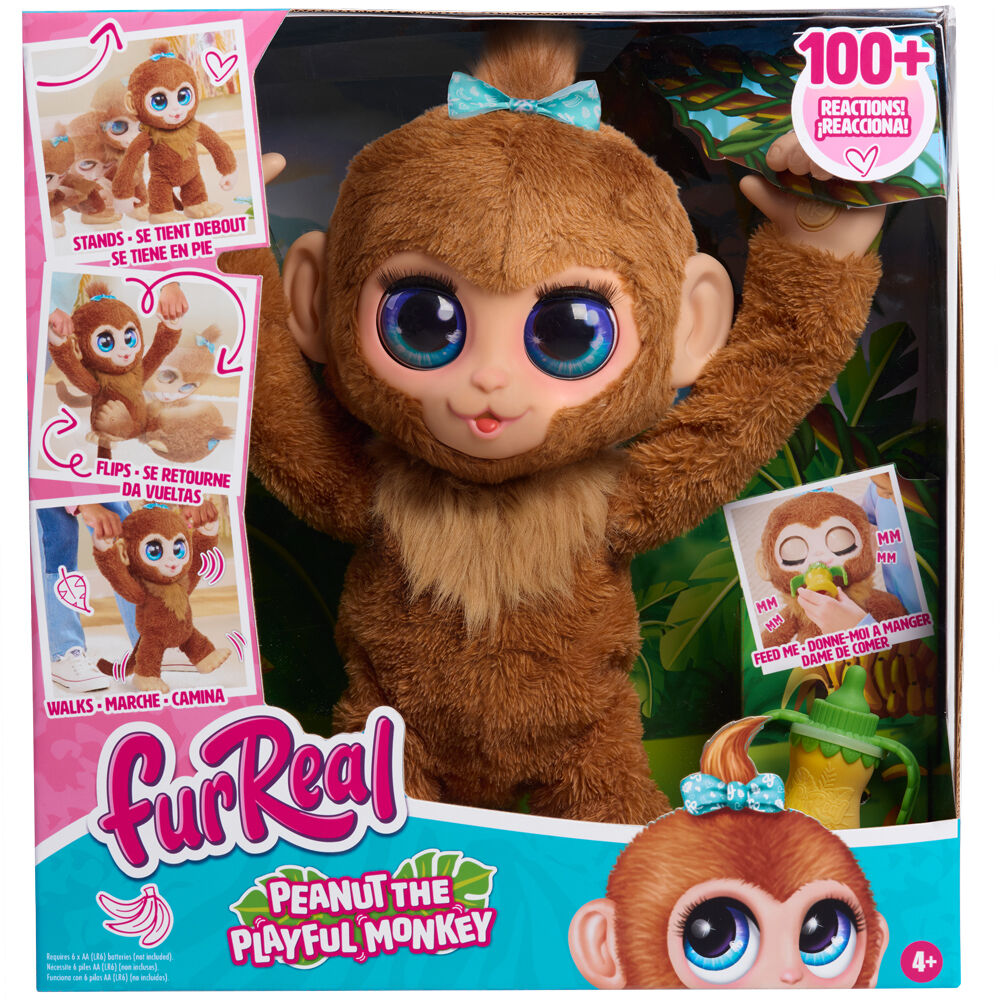 Interactive Plush Peanut Monkey Playful FurReal