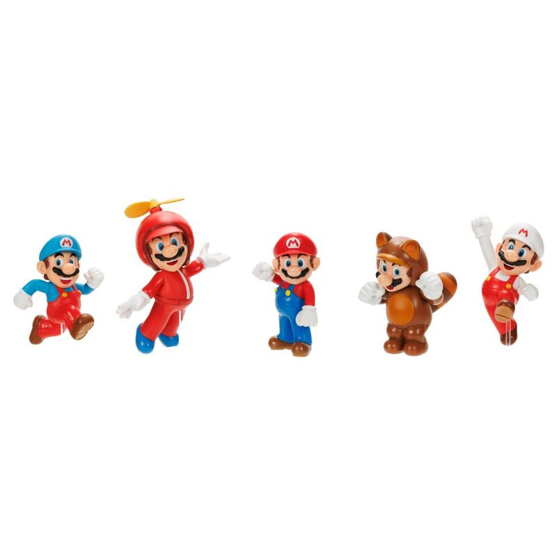 Blister of 5 Super Mario Bros figures 6cm