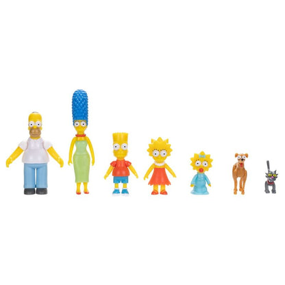 Blister pack of 7 Simpsons Family figures, 6cm