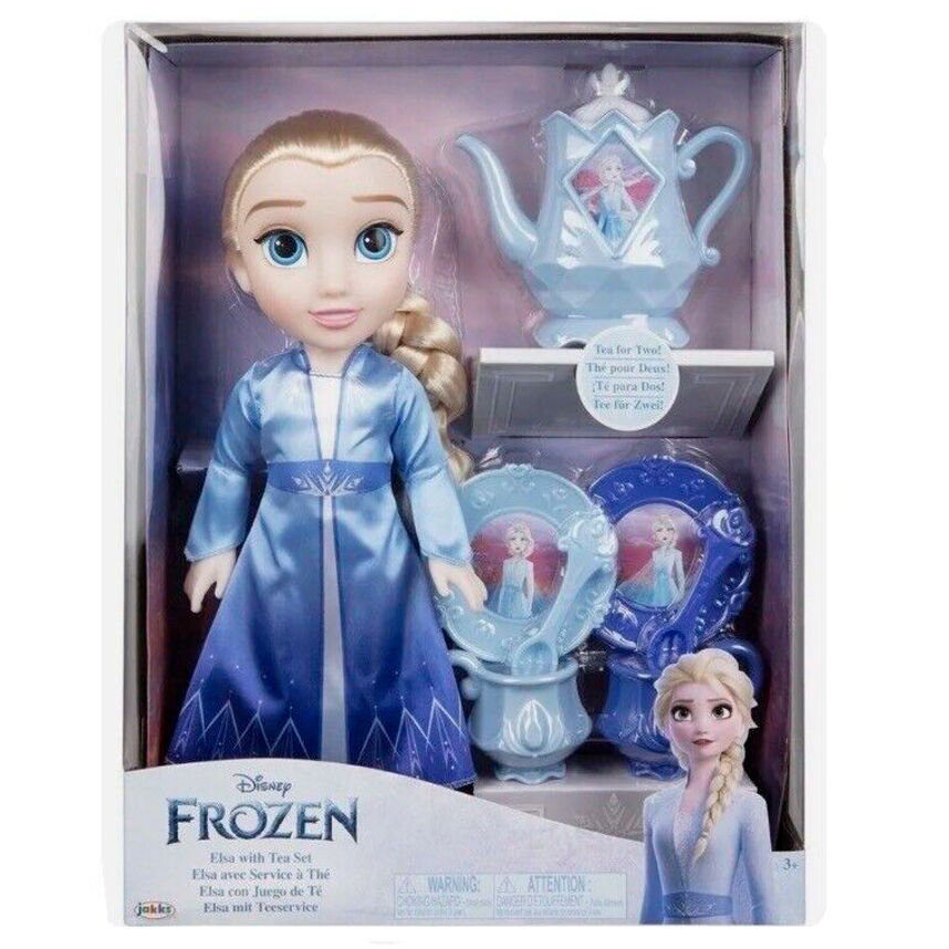disney frozen elsa doll tea set 38cm