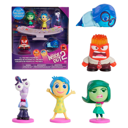 Paquete blíster con 5 figuras de Inside Out 2 de Disney Pixar