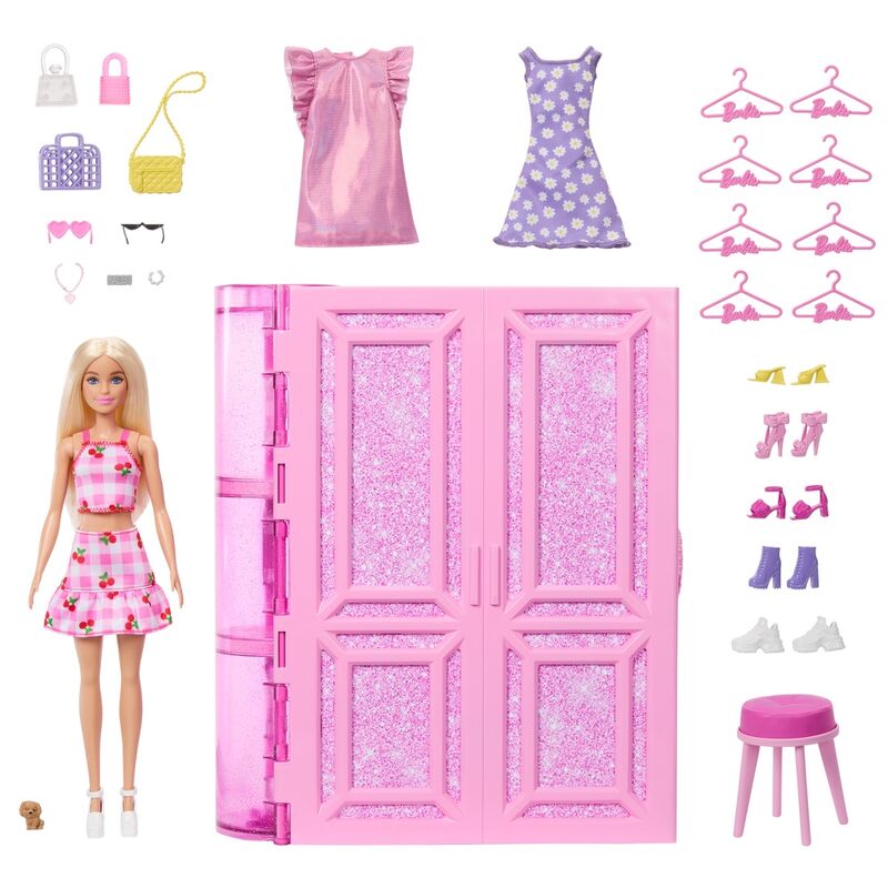 Boneca Barbie com guarda-roupa Barbie
