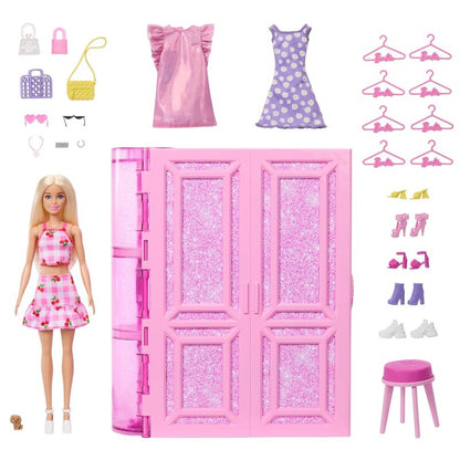 Boneca Barbie com guarda-roupa Barbie