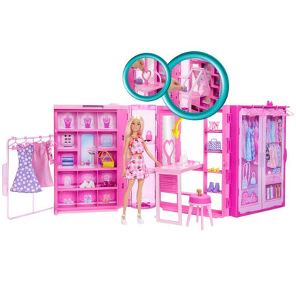 Boneca Barbie com guarda-roupa Barbie