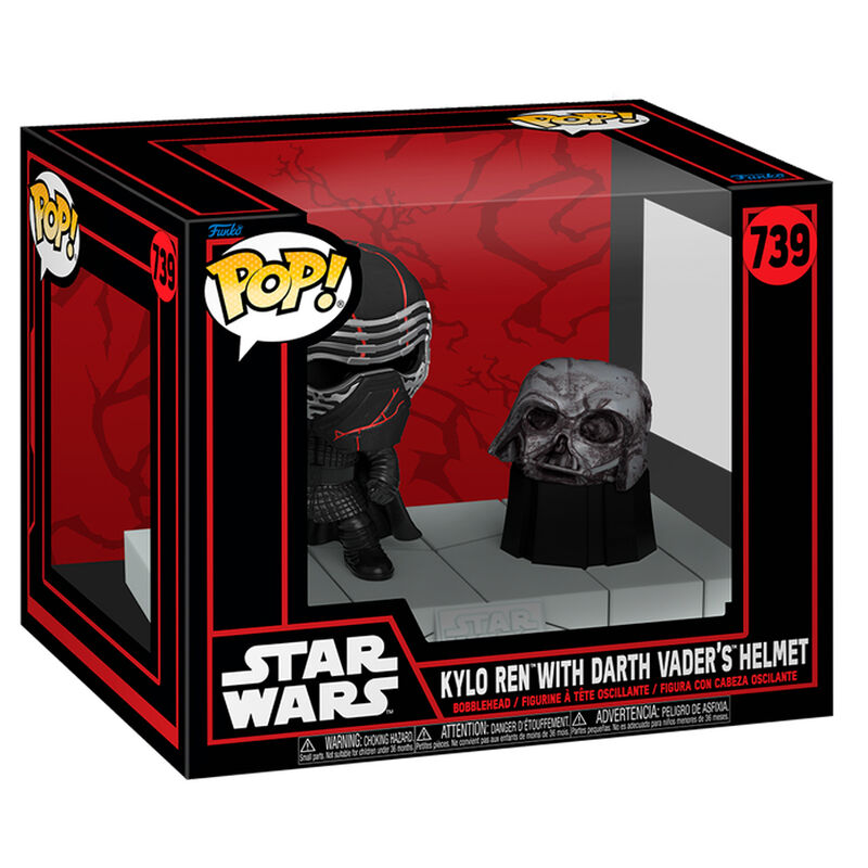 Figura POP de luxo do Kylo Ren de Star Wars com capacete do Darth Vader