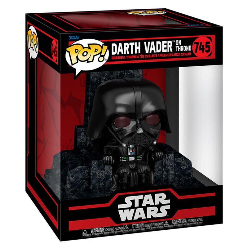 star wars darth vader on throne deluxe pop figure