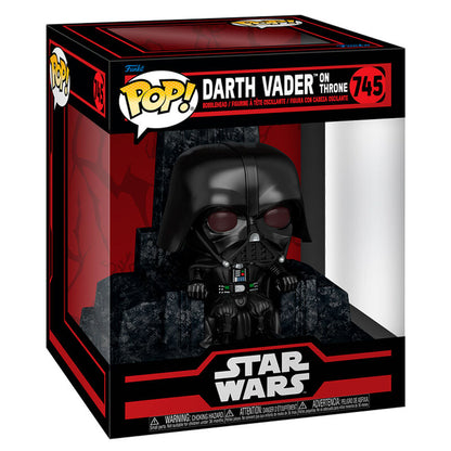 star wars darth vader on throne deluxe pop figure